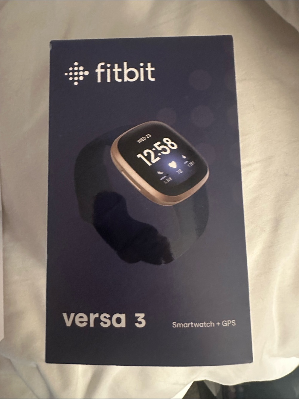 fitbit Versa 3 Smartwatch - Midnight Navy Blue Band